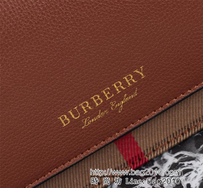 BURBERRY巴寶莉 官網新款 House格紋錢來夾 錢夾兼作斜背包 1451  Bhq1016